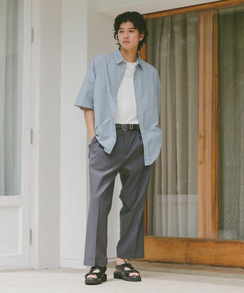 ぺかお RAGEBLUE（レイジブルー） スラックス センタープレス/PEツイル