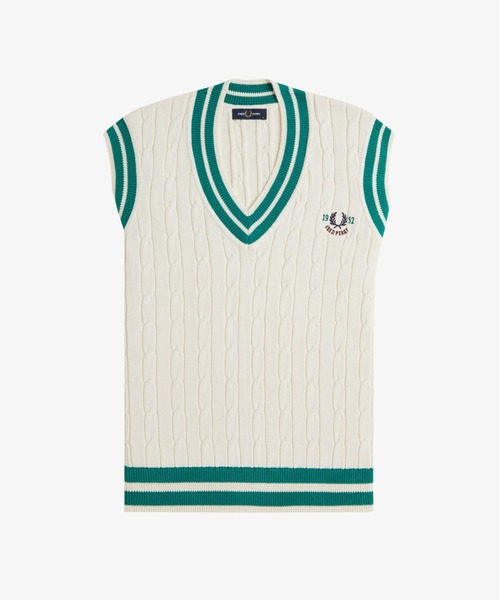 FRED PERRY（フレッドペリー） ベスト ジレ Cable Knit Tennis Vest