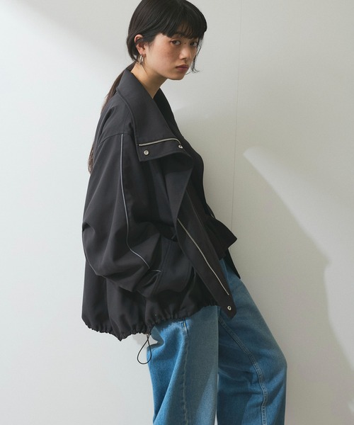 正規品販売！ ADAM ET ROPE' ブルゾン アウター 「WEB限定」スタンドネック ジャケット・アウター