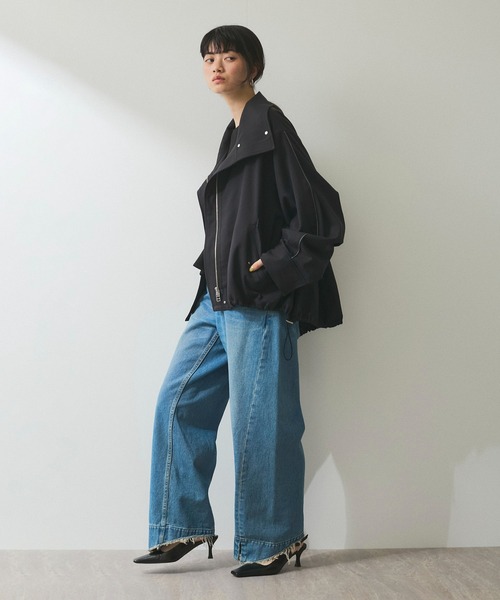 ADAM ET ROPE' FEMME スタンドネックミドルブルゾン ADAM ET ROPE' FEMME スタンドネックミドルブルゾン ADAM ET
