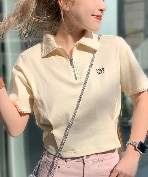 完売品 ❤️新品タグ付き ❤️Sサイズ ANEW レディースポロシャツ　ピンク 一部店舗限定】WOMEN ESSENTIAピケポロシャツ ホワイト