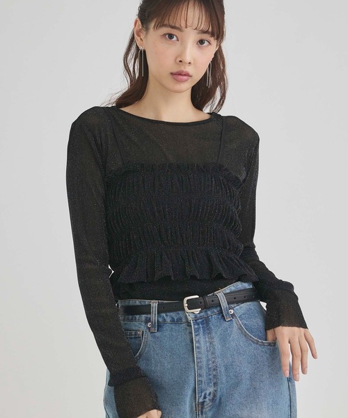 2点セット】mideal シアートップス×ビスチェ