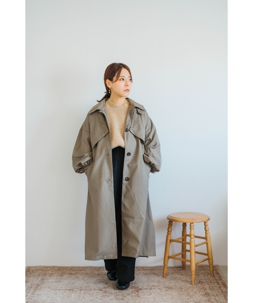 「Amourire」 トレンチコート M アイボリー レディース_画像7