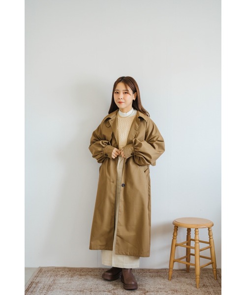 「Amourire」 トレンチコート M アイボリー レディース_画像8