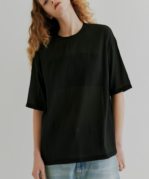tシャツ 「kiehtova」SHEER FABRIC SHIRT/シアー ファブリック シャツ レディース
