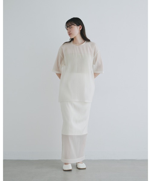 tシャツ 「kiehtova」SHEER FABRIC SHIRT/シアー ファブリック シャツ レディース セール】【kiehtova】SHEER FABRIC SHIRT/シアー ファブリック