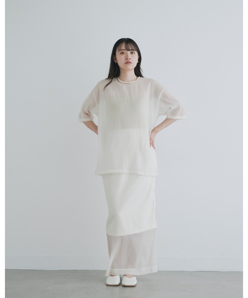ブラウス シャツ 「kiehtova」SHEER FABRIC SHIRT/シアー ファブリック シャツ KTWR29  レディース kiehtova ブラウス シャツ 「kiehtova」SHEER FABRIC SHIRT