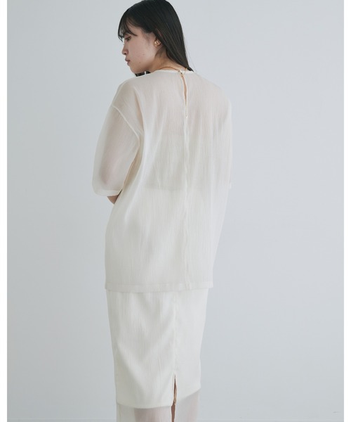 tシャツ 「kiehtova」SHEER FABRIC SHIRT/シアー ファブリック シャツ レディース セール】【kiehtova】SHEER FABRIC SHIRT/シアー ファブリック