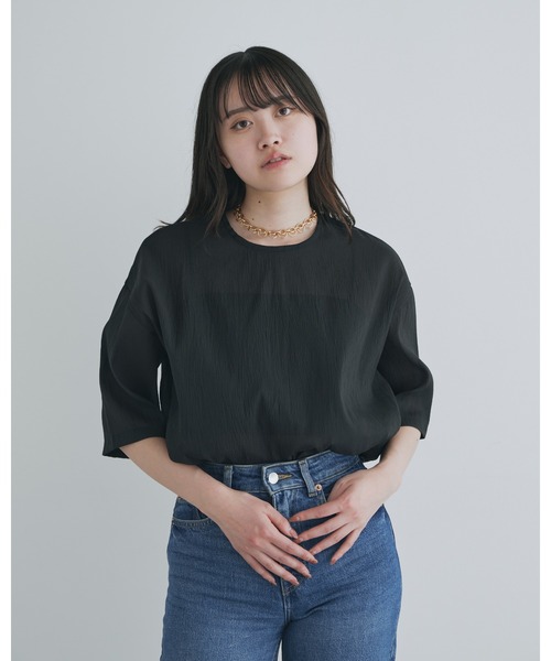 tシャツ 「kiehtova」SHEER FABRIC SHIRT/シアー ファブリック シャツ レディース kiehtova tシャツ 「kiehtova」SHEER FABRIC SHIRT/シアー