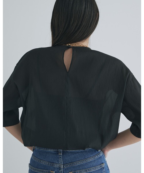 kiehtova tシャツ 「kiehtova」SHEER FABRIC SHIRT/シアー