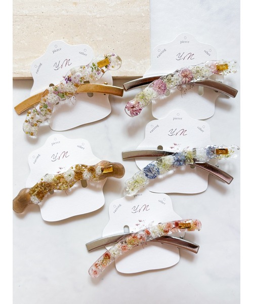 TONE（トネ） ヘアクリップ 「YM」レジン お花のヘアクリップ（MA