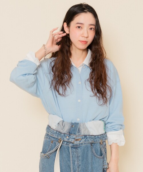 完売品 美品 GALLARDAGALANTE ブークレーポロニット リネン 麻混 完売品 美品 GALLARDAGALANTE ブークレーポロニット リネン 麻混