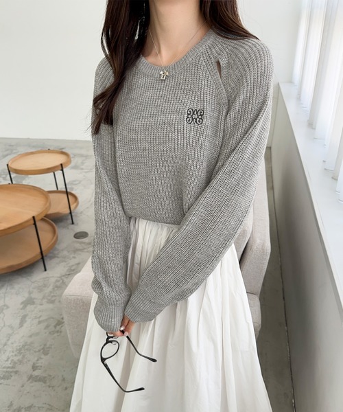 「mily bilet」 長袖ニット X-LARGE チャコールグレー レディース_画像6