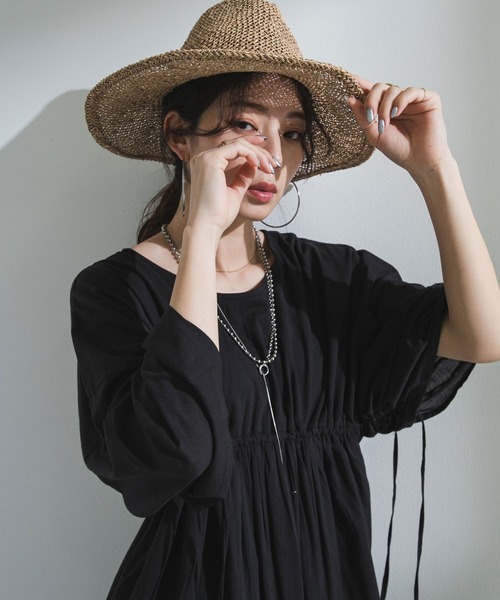 bohmal（ボマール） ワンピース 夏 前後2wayドロストシャーリング