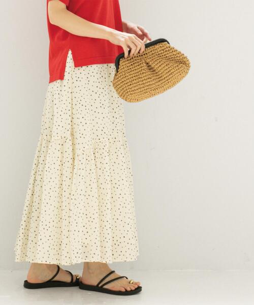 スカート ギャザーフレアスカート/オーガニックコットン混「洗濯機洗い可」 | OPAQUE.CLIP | 24