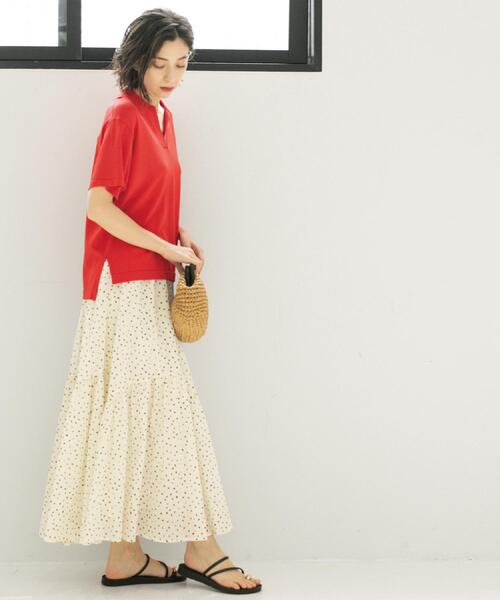 スカート ギャザーフレアスカート/オーガニックコットン混「洗濯機洗い可」 | OPAQUE.CLIP | 23
