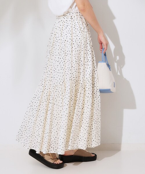 スカート ギャザーフレアスカート/オーガニックコットン混「洗濯機洗い可」 | OPAQUE.CLIP | 06