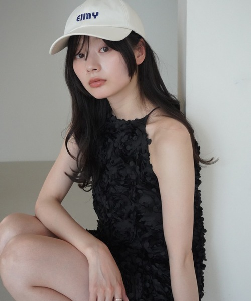 EIMY ISTOIRE ワンピース ボリュームフラワーモチーフアメスリ