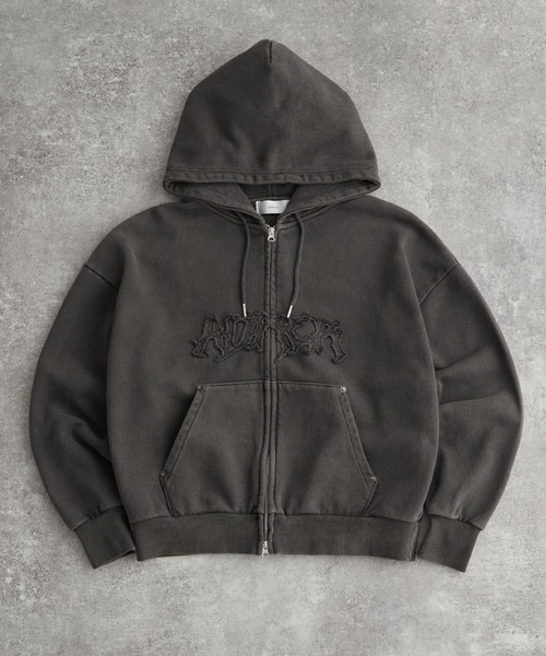 ADRER ジップパーカー　ブラック ADRER 「ADRER」 ジップアップパーカー SMALL ブラック メンズ