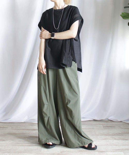 tシャツ シアークルーネックTシャツ レディース BITTOKO tシャツ シアークルーネックTシャツ レディース