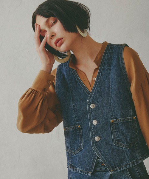ベスト ジレ atelier SOMETHING 3PIECE VEST/アトリエサムシング3ピースベスト レディース