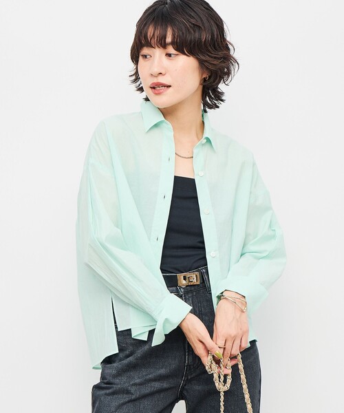 NOLLEY'S ブラウス シャツ エアリーショートシャツ レディース