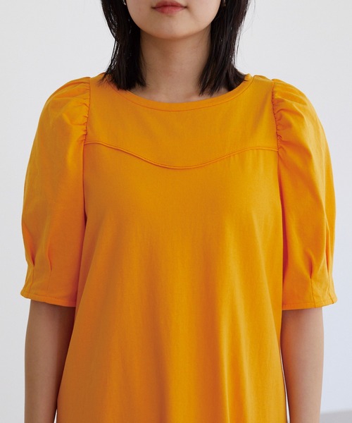 「LAVEANGE」 半袖ワンピース 3L ベージュ レディース_画像2