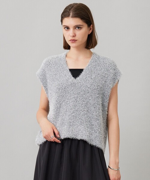 ICB（アイシービー） ベスト ジレ ルレックスファー ベスト レディース