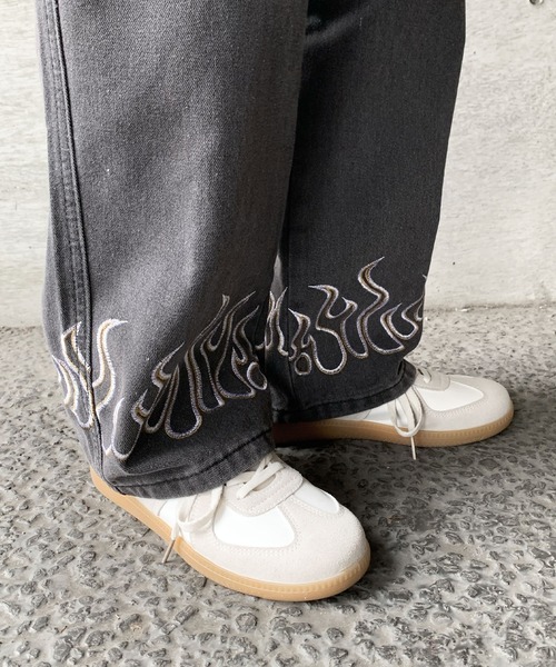 「SHEPP」 加工デニムパンツ L ブルー メンズ