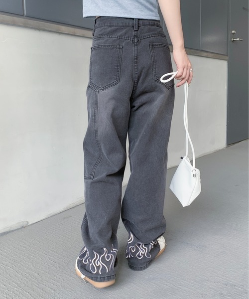 「SHEPP」 加工デニムパンツ L ブルー メンズ