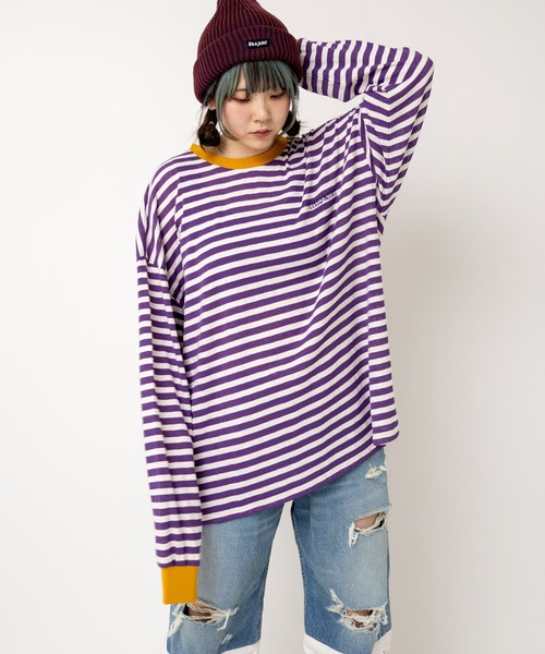 GRANCY ボーダーロングTシャツM GRANCY ボーダーロングTシャツ