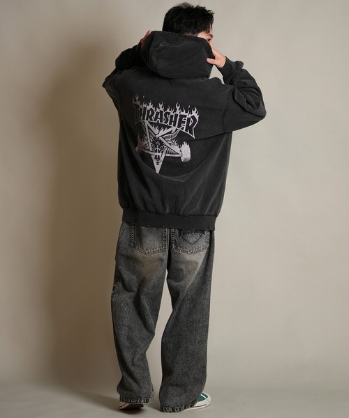 THRASHER パーカー THRASHER/スラッシャー ジップアップ スウェット
