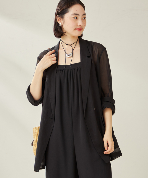 plageテーラードジャケット新品未使用 plage ジャケット テーラードジャケット 「追加」SHEER