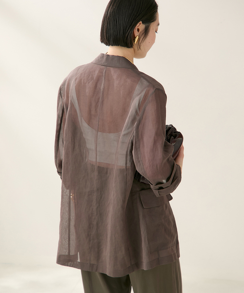 plage ジャケット テーラードジャケット 「追加」SHEER