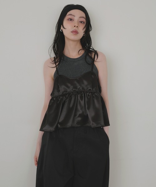 ELIN SHIPS サテンコンビスリップ　キャミソール　ビスチェ ELIN SHIPS サテンコンビスリップ キャミソール ビスチェ 新品