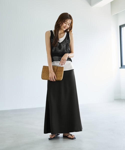 ニット セーター 透かし編みニットビスチェ レディース STYLE DELI ニット セーター 透かし編みニットビスチェ