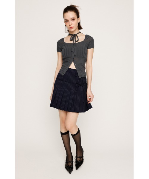 SLY（スライ） スカート DOUBLE RIBBON PLEATS SK ダブル リボン