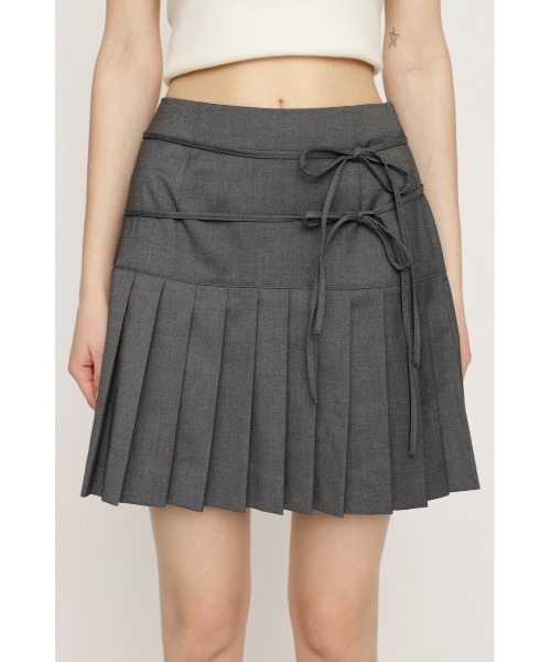 SLY（スライ） スカート DOUBLE RIBBON PLEATS SK ダブル リボン
