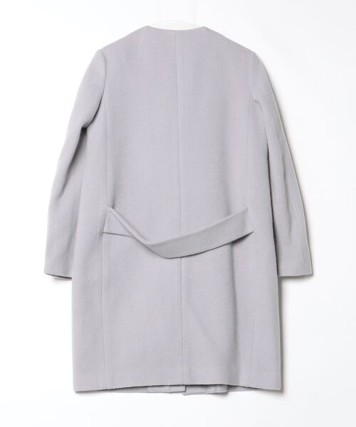 「crolla」 ノーカラーコート 38 グレー レディース_画像2