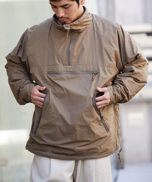 「HINSON」 ジップアップブルゾン LARGE オリーブ メンズ_画像3