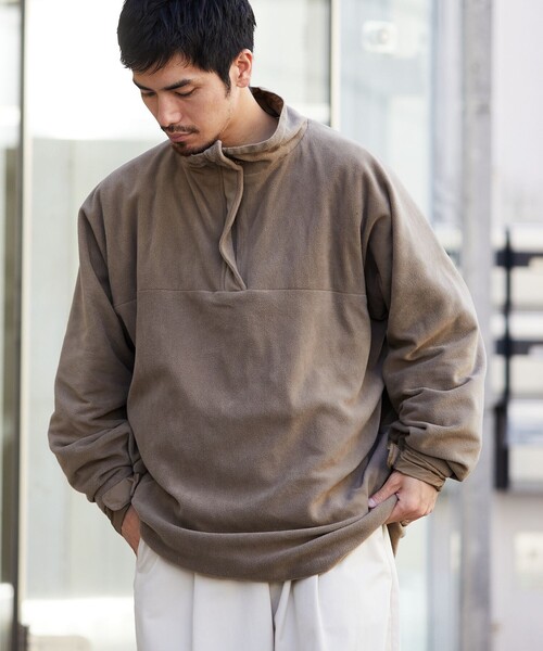 「HINSON」 ジップアップブルゾン LARGE オリーブ メンズ_画像4