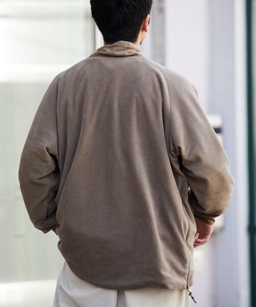 「HINSON」 ジップアップブルゾン LARGE オリーブ メンズ_画像6