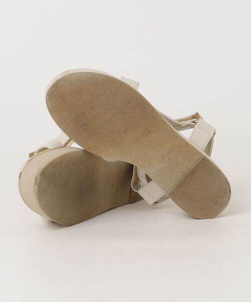 「Lucida」 フラットサンダル LL ベージュ レディース_画像3