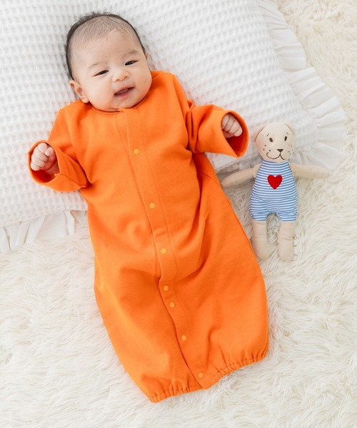 chil2 ベビー服 ロンパース 綿100% 無地裏毛ツーウェイオール