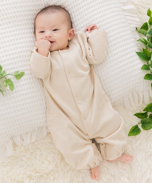 chil2 ベビー服 ロンパース 綿100% 無地裏毛ツーウェイオール