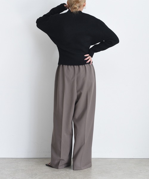 Eimee Law（エイミーロウ） スラックス パンツ テープロゴエンブロゆる