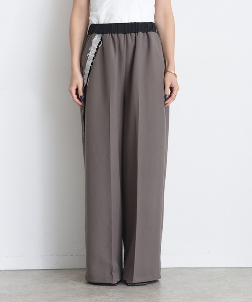 Eimee Law（エイミーロウ） スラックス パンツ テープロゴエンブロゆる