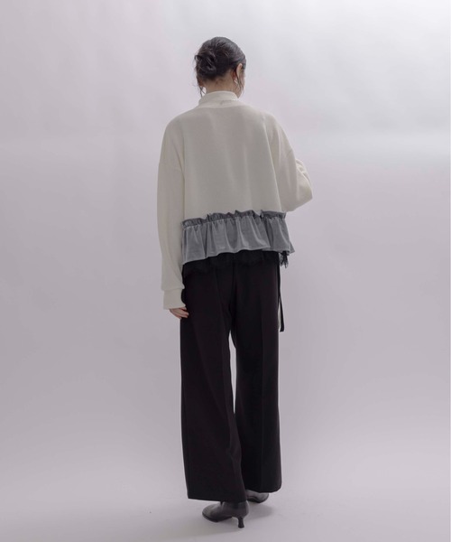 Eimee Law（エイミーロウ） スラックス パンツ テープロゴエンブロゆる