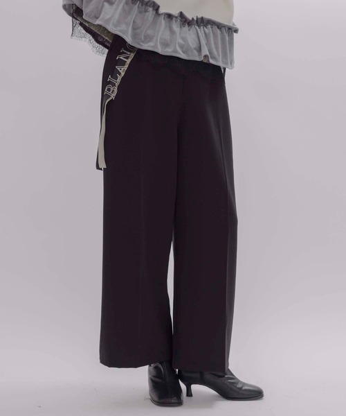 Eimee Law（エイミーロウ） ワイドパンツ スラックス パンツ テープ