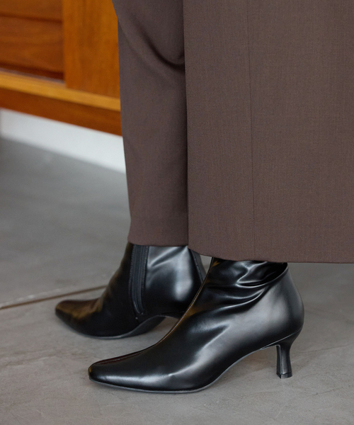 ★新品今季★LE TALON6cmボリュームソールフィットショートブーツ★黒ＬＬ LE TALON｜《WEB+高輪店限定/追加予約3》6cmボリュームソールフィット